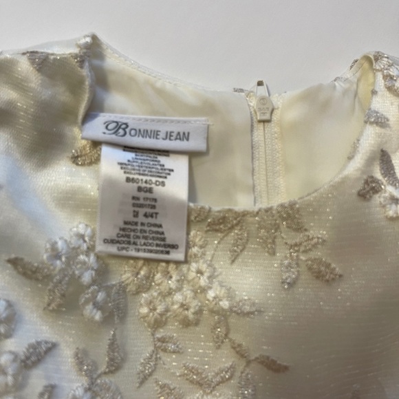 Bonnie Jean Floral-embroidered Tulle Dress Size 4 - Picture 10 of 11
